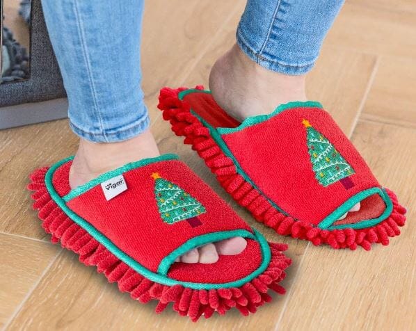 Vigar Christmas Tree Microfibre Cleaning Slippers Novelty Gifts The Cooks Kitchen 
