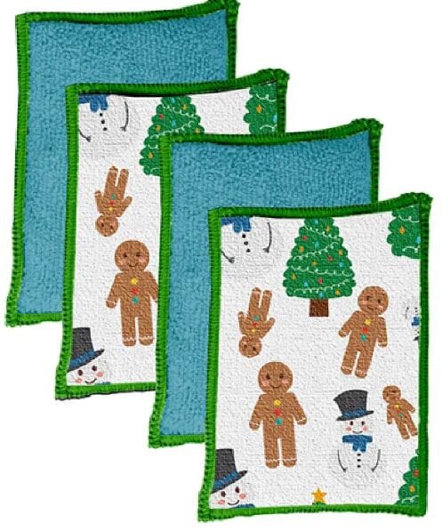 Vigar Frosty The Snowman Microfibre Sponge Pack - Pk 4 Novelty Gifts The Cooks Kitchen 
