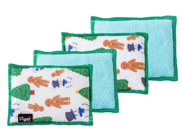 Vigar Frosty The Snowman Microfibre Sponge Pack - Pk 4 Novelty Gifts The Cooks Kitchen 