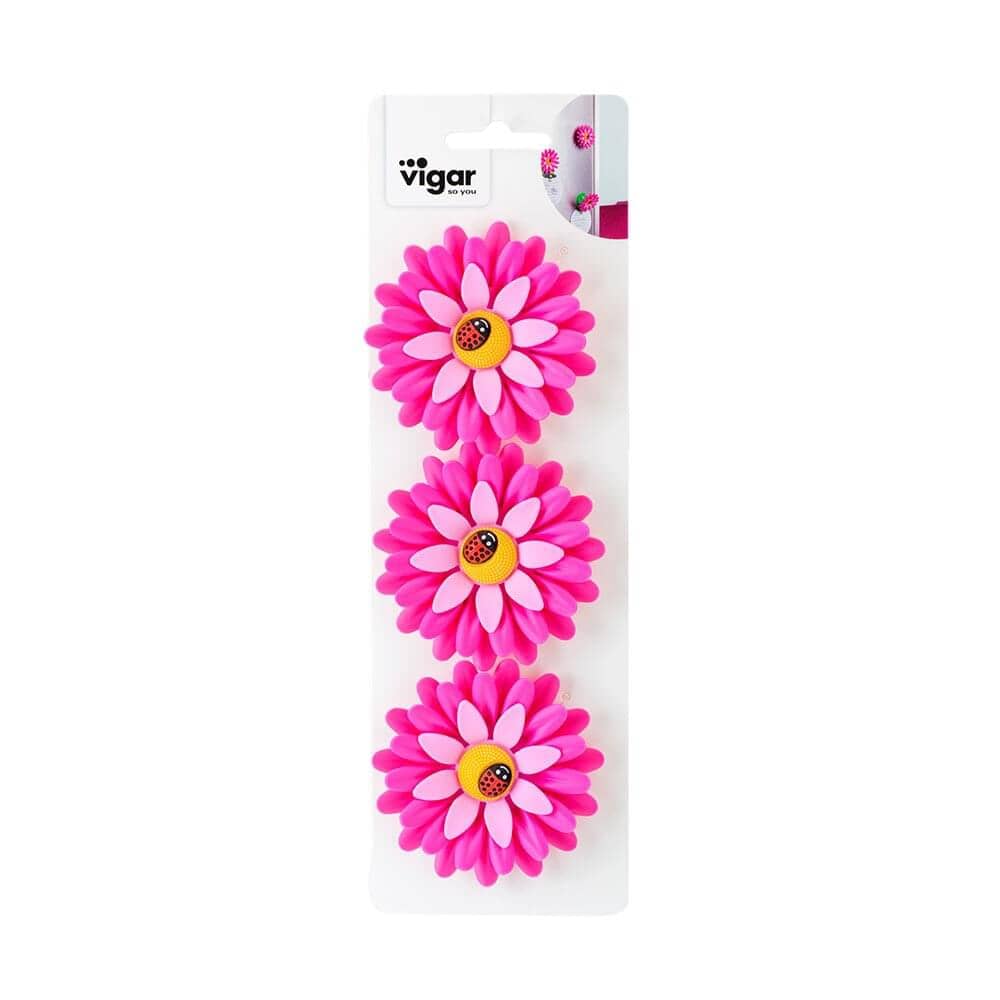Vigar Flower Power Pink Magnet 3pck Miscellaneous The Cooks Kitchen 