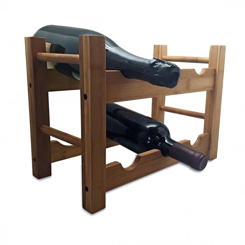 Bamboo Wine Rack - Stackable (holds 6) Wine Accessories The Cooks Kitchen 