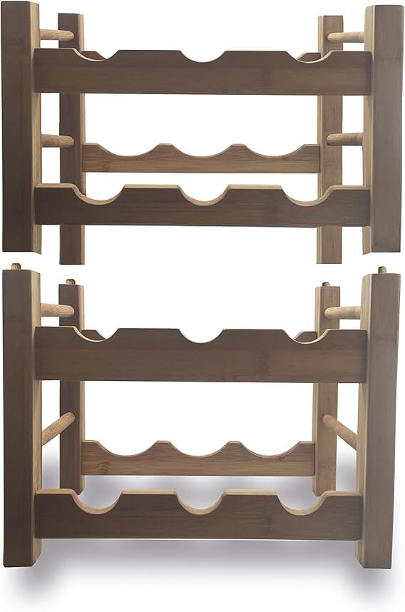 Bamboo Wine Rack - Stackable (holds 6) Wine Accessories The Cooks Kitchen 