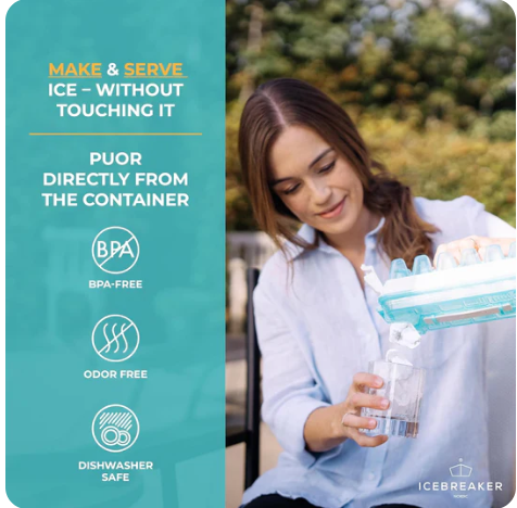Ice Breaker Push And Twist Ice Maker - Clear Water Blue