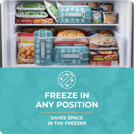 Ice Breaker Push And Twist Ice Maker - Clear Water Blue