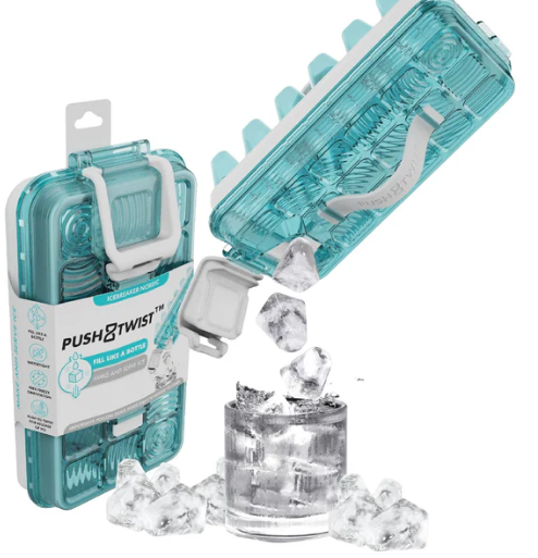 Ice Breaker Push And Twist Ice Maker - Clear Water Blue