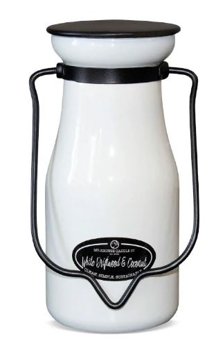 Milkbottle Candle, Small - White Driftwood & Coconut