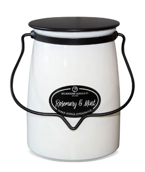 Butter Jar Candle, Large - Rosemary & Mint