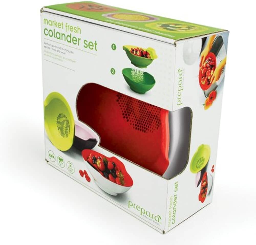 Market Fresh Colander Set Red/white Whisks, Funnels & Colanders The Cooks Kitchen 