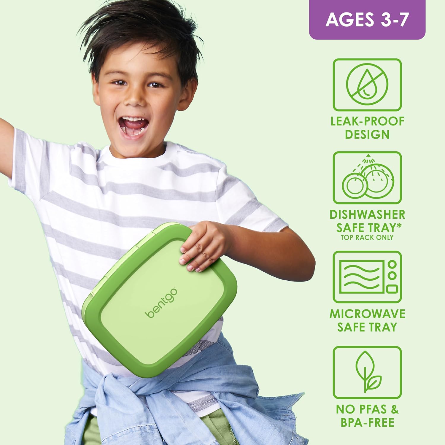 Bentgo Kid's Leak-proof Bento Lunch Box - Green