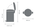 Brabantia Newicon 3.2 Gal. Matte Steel Fingerprint Proof Step-on Trash Can