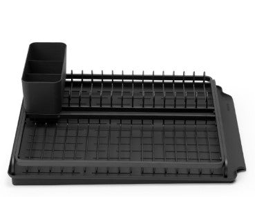 Brabantia Dish Drying Rack - Dark Grey - Bonus Cleaning Pads