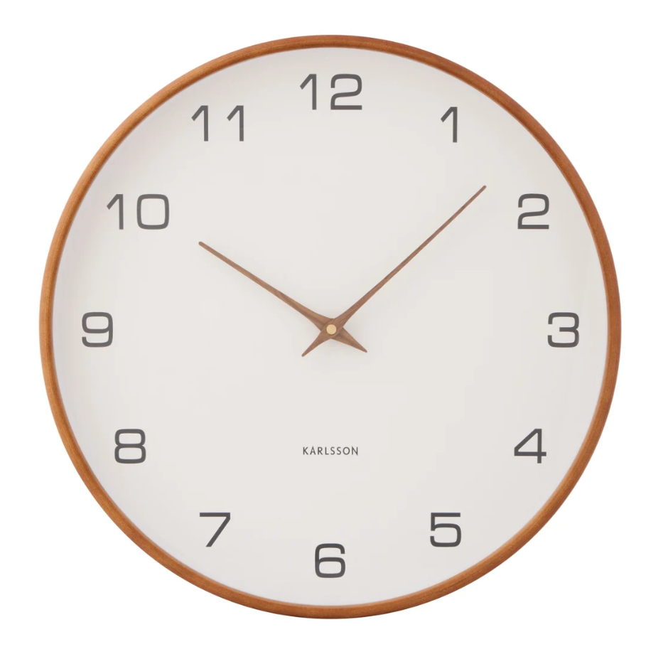 Karlsson Acento Wall Clock White & Walnut