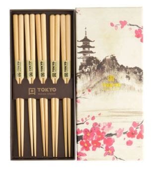 Tokyo Design Studio Chopstick Set 5pc - Wooden Brown Chopsticks The Cooks Kitchen 