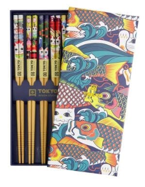 Tokyo Design Studios Chopstick 5pc Set - Lucky & Koinobori Chopsticks The Cooks Kitchen 