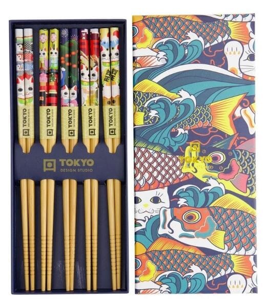 Tokyo Design Studios Chopstick 5pc Set - Lucky & Koinobori Chopsticks The Cooks Kitchen 