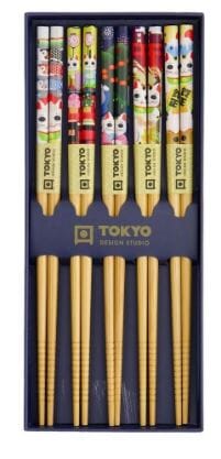 Tokyo Design Studios Chopstick 5pc Set - Lucky & Koinobori Chopsticks The Cooks Kitchen 