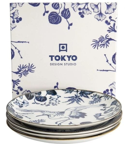 Tokyo Deisign Studio Flora Japonica Mixed Plate Giftset 4 Piece 20cm In Multi Loose Dinnerware The Cooks Kitchen 