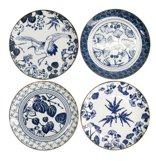 Tokyo Deisign Studio Flora Japonica Mixed Plate Giftset 4 Piece 20cm In Multi Loose Dinnerware The Cooks Kitchen 