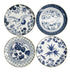 Tokyo Deisign Studio Flora Japonica Mixed Plate Giftset 4 Piece 20cm In Multi Loose Dinnerware The Cooks Kitchen 