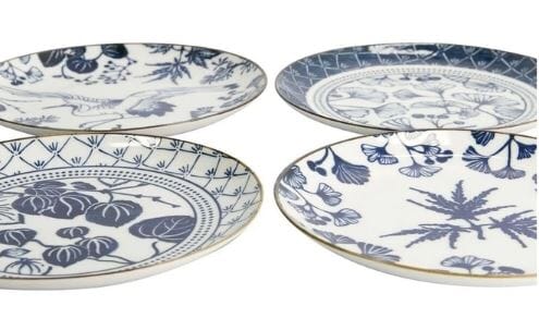 Tokyo Deisign Studio Flora Japonica Mixed Plate Giftset 4 Piece 20cm In Multi Loose Dinnerware The Cooks Kitchen 