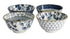 Tokyo Design Studio Flora Japonica Mixed Rice Bowl 12cm 4 Piece In Blue Loose Dinnerware The Cooks Kitchen 