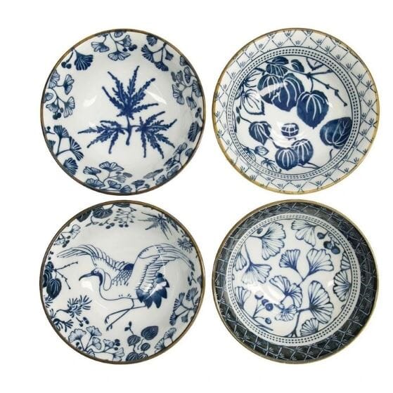 Tokyo Design Studio Flora Japonica Mixed Tayo Bowl Giftset 4 Piece In Multi Loose Dinnerware The Cooks Kitchen 