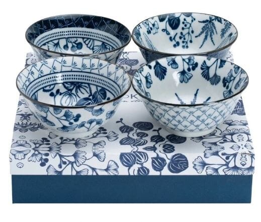 Tokyo Design Studio Flora Japonica Mixed Tayo Bowl Giftset 4 Piece In Multi Loose Dinnerware The Cooks Kitchen 