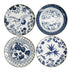 Tokyo Deisign Studio Flora Japonica Mixed Plate Giftset 4 Piece 20cm In Multi