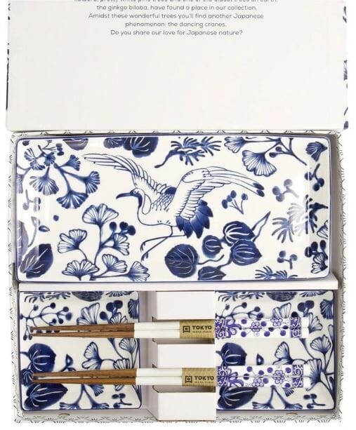 Tokyo Design Studio Flora Japonica Sushi Plate Giftset 4 Piece In White Dinner Sets The Cooks Kitchen 