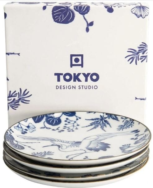 Tokyo Design Studio Flora Japonica Mixed Plate Giftset 4 Piece 16cm In Multi Loose Dinnerware The Cooks Kitchen 