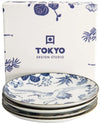 Tokyo Design Studio Flora Japonica Mixed Plate Giftset 4 Piece 16cm In Multi