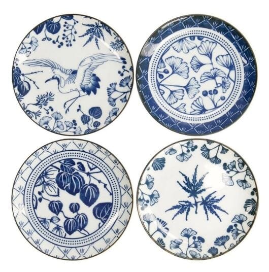 Tokyo Design Studio Flora Japonica Mixed Plate Giftset 4 Piece 16cm In Multi Loose Dinnerware The Cooks Kitchen 