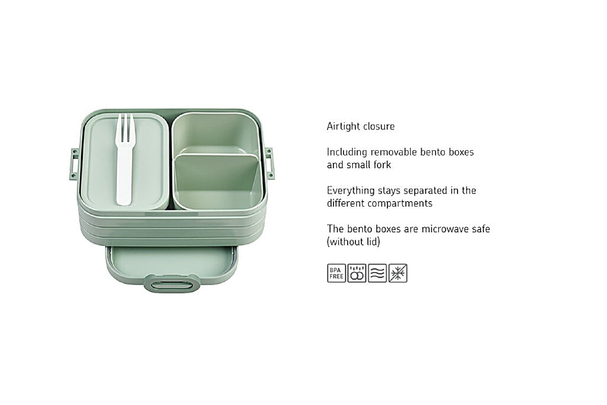 Mepal Bento Box Midi - Sage Lunch Boxes The Cooks Kitchen 