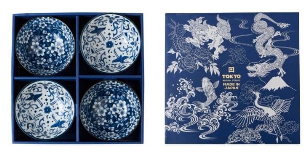 Tokyo Design Studio Sakura Bowl Set 4pc 15cm - Blue Bowls The Cooks Kitchen 