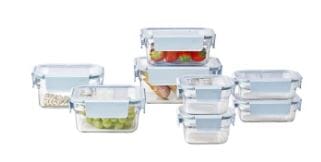 Glasslock 8pc Premium Set - Ice Blue Glassware Storage The Cooks Kitchen 