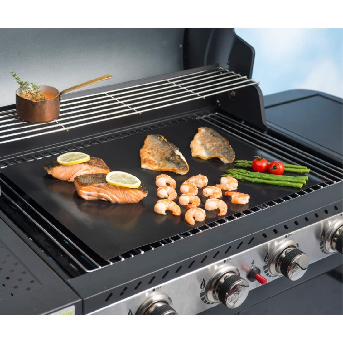 Nostik Reusable Non-stick Bbq Liner Black 50x40x0.2cm