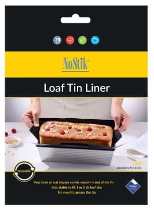 Nostik Reusable Non-stick Loaf Tin Liner Black 35x25x0.1cm Gadgets The Cooks Kitchen 