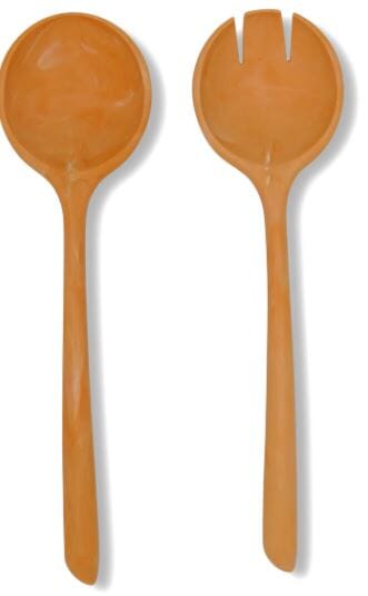 Put A Lid On It - Salad Serving Set - The Servers - Peach Bowls The Cooks Kitchen 