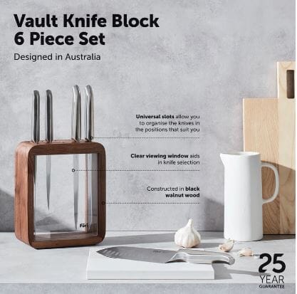 Furi Pro Vault Knife Block Set Of 6 Knife Block Sets The Cooks Kitchen 