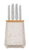 Furi Stone Knife Block Set 5pc Azure Terrazzo