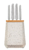 Furi Stone Knife Block Set 5pc Azure Terrazzo