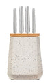 Furi Stone Knife Block Set 5pc Azure Terrazzo 