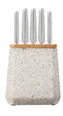 Furi Stone Block 6pc Olive Terrazzo Knife Sets The Cooks Kitchen 