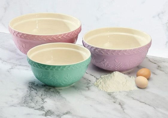 Wiltshire Baking Traditions Mixing Bowl Pastel Multicoloured 3 Pack