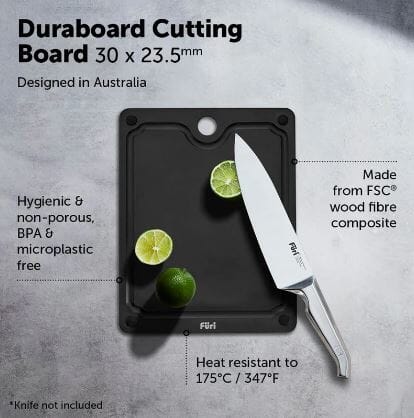 Furi Duraboard 30x23.5 - Black Chopping Boards & Surface Savers The Cooks Kitchen 