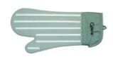 Silicone Fabric Oven Glove Stripe - Green Mitts & Gloves The Cooks Kitchen 