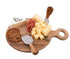 Alfresco Lane 3pc Round Acacia Wood Cheese Paddle With Knives