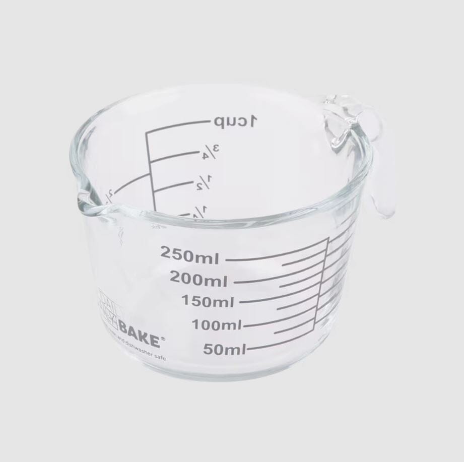 Daily Bake Borosilicate Glass Measure Jug 1 Cup/250ml Measuring Cups & Spoons The Cooks Kitchen 