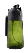 Appetito Dual Function Oil Sprayer & Pourer With Green Glass - Black