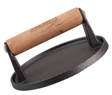 Urban Grill Cast Iron Grill Press 17.5cm